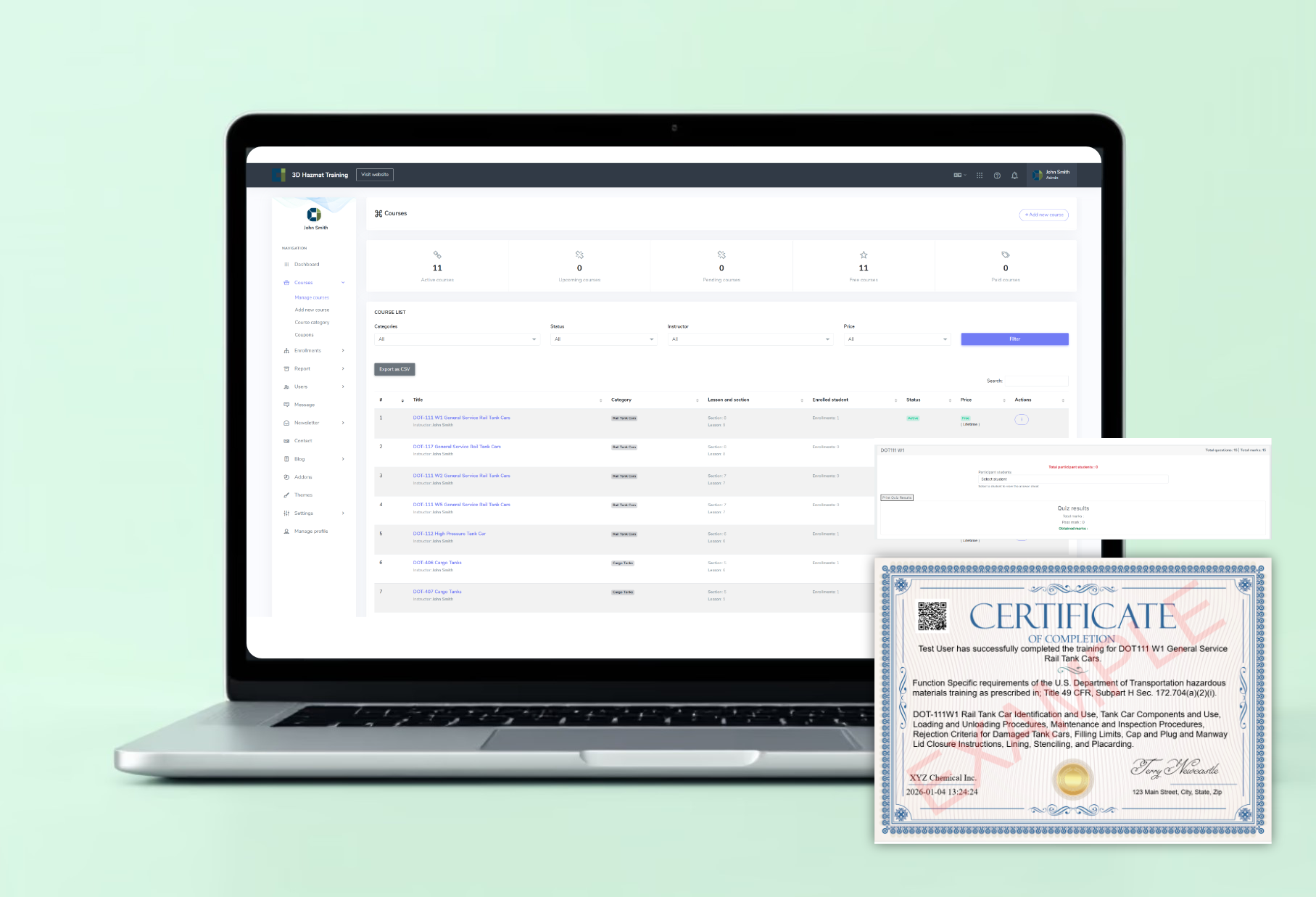 image of completed inspection report